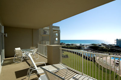 Your balcony overlooking pool and gulf