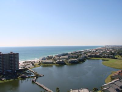 Breathtaking views of the Gulf from the front balcony