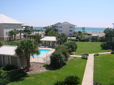 Balcony overlooks the pool and the Gulf of Mexico!