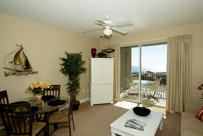 Living area with pull out sofa and TV/DVD