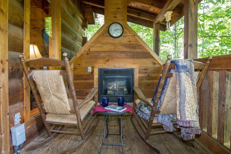 cabin sits at the end of a lon