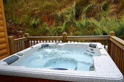 Outside secluded Hot tub with views