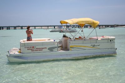 rent a partybarge and go to crab island
