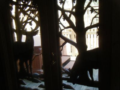 carvings by local artist
