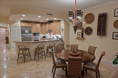 Large dining table with lazy susan