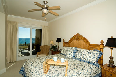 Master bedroom with view of gulf!