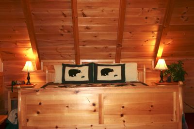 Master bedroom with king bed Master bedroom with king bed