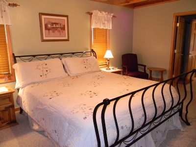 Main level bedroom with king