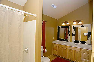 Connecting upstairs  bathroom suite