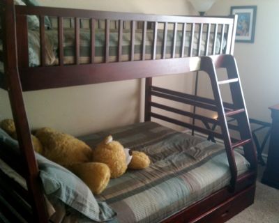Full/Twin Bunk in second room. Sleeps 3. Full/Twin Bunk in second room. Sleeps 3.