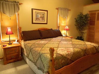 Upstairs bedroom with king size