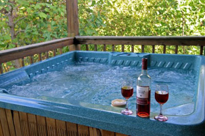 Hot Tub on Back Porch