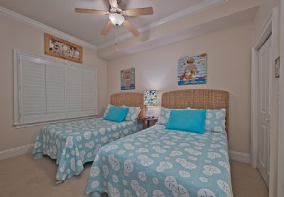 Twin bedroom with attached bathroom
