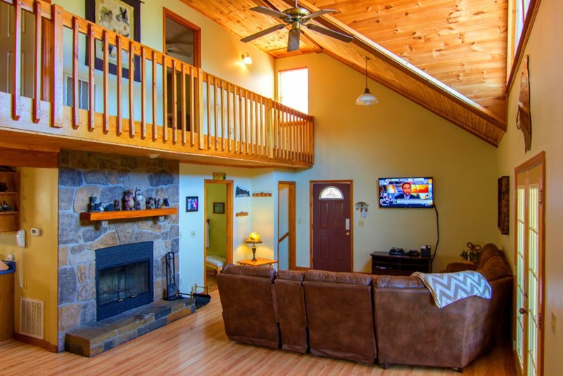 Twin log bunk beds