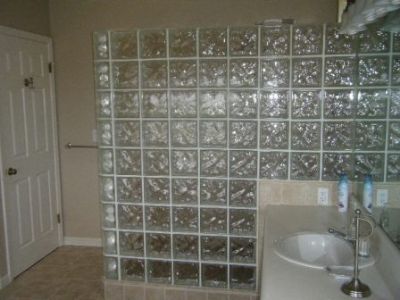 Glass Block Shower Wall