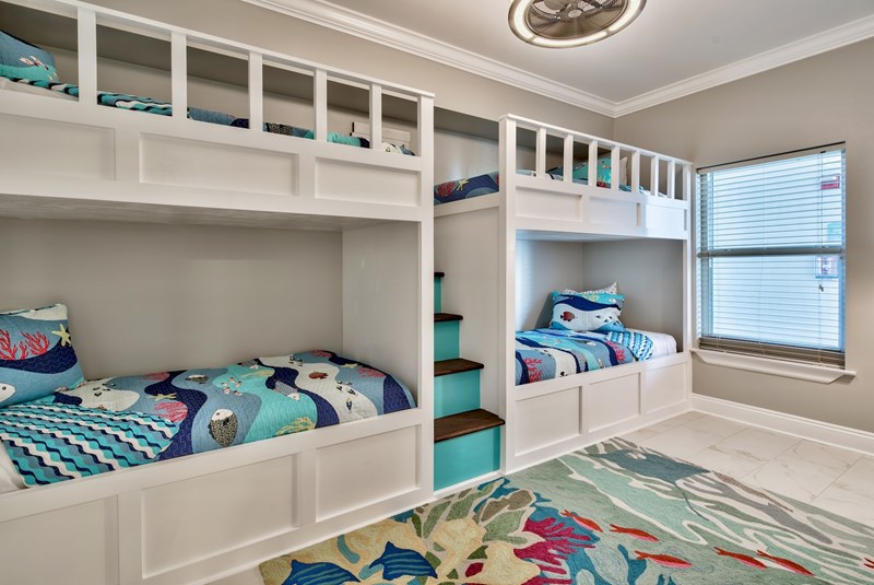 2 sets of built in bunk beds that your young children will fall in love with!