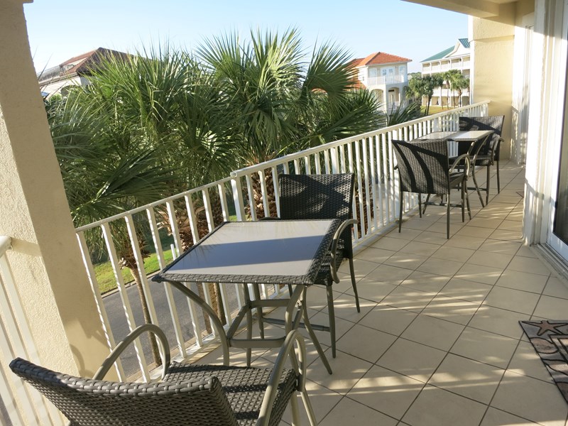 new table sets on our spacious balcony