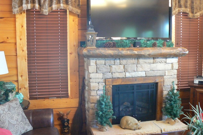 Cozy Fireplace and Big Screen TV