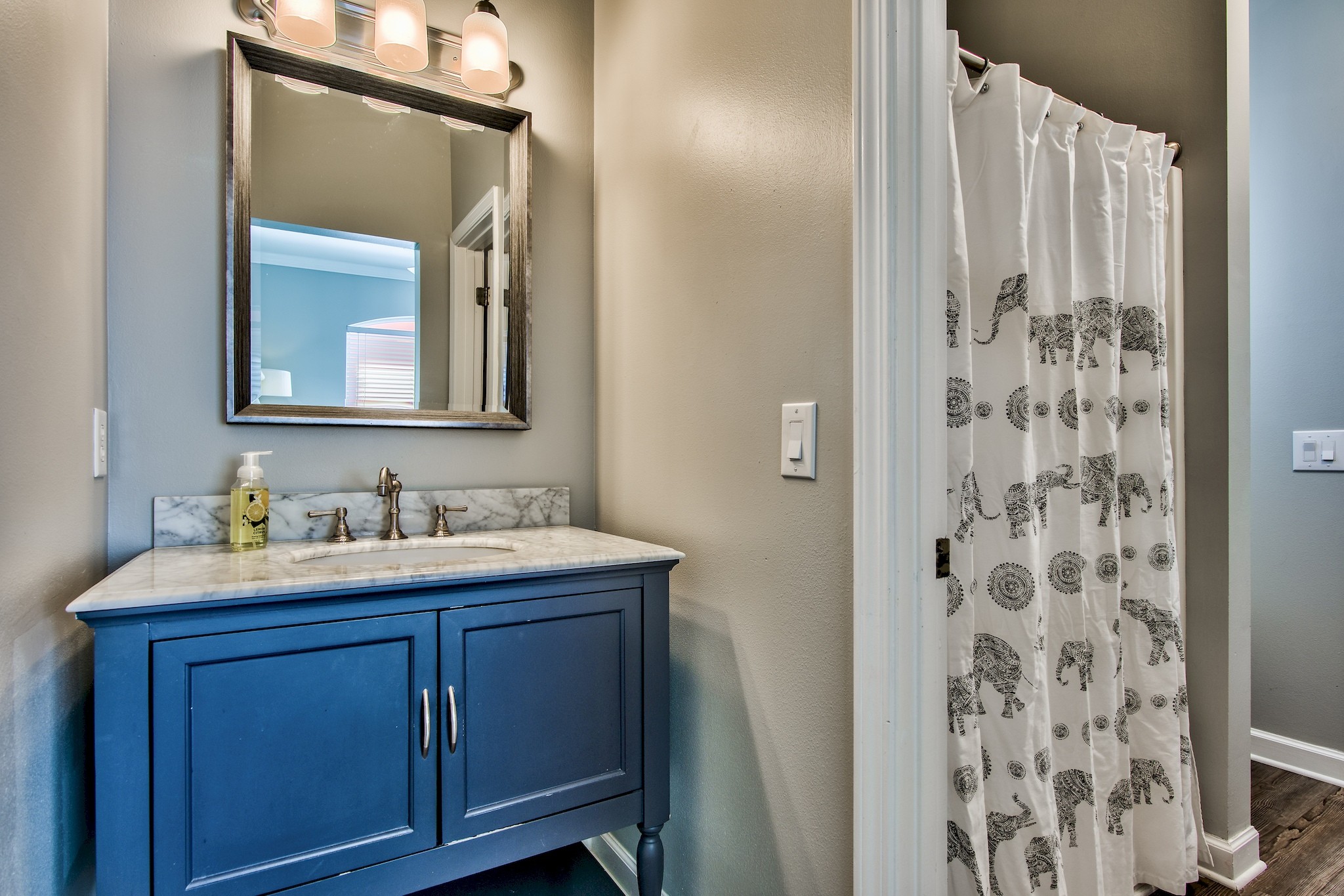 Jack and Jill Bathroom with walk-in shower