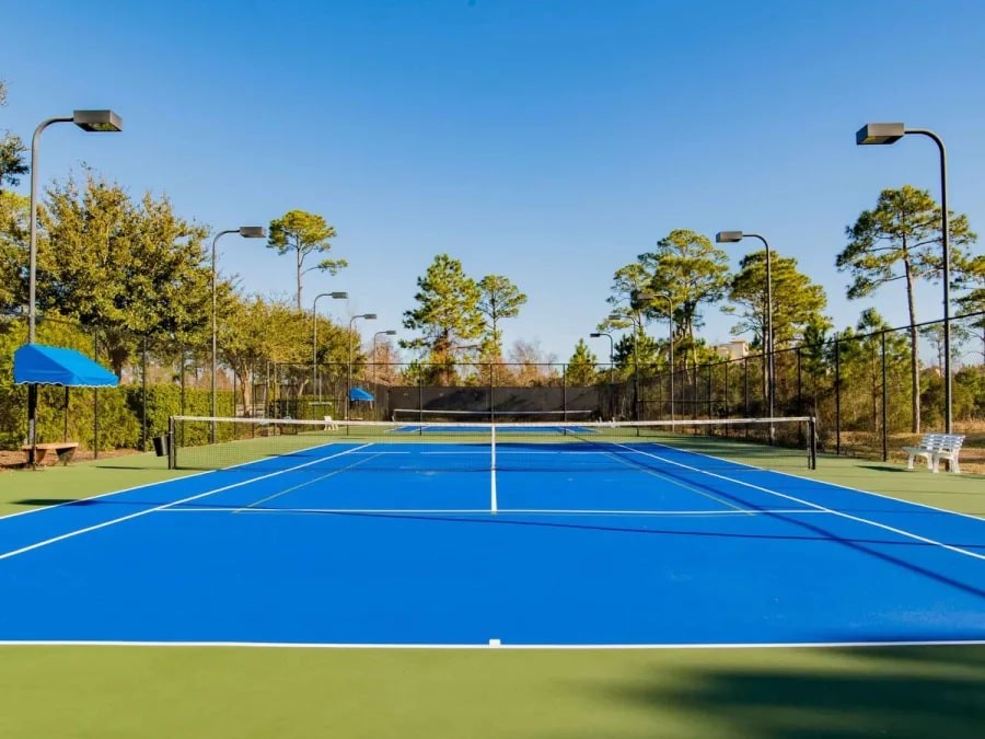 Two tennis courts; pickleball equipment provided for guests