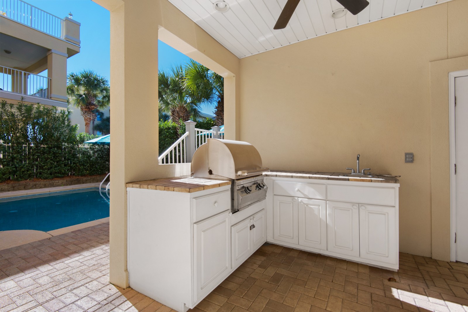 We also have an outdoor kitchen for enjoying by the pool!