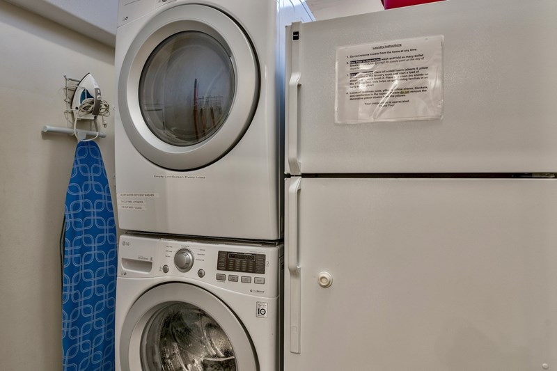 1st Flr - Commercial Washer/Dryer and 2nd Full-size Fridge in laundry room