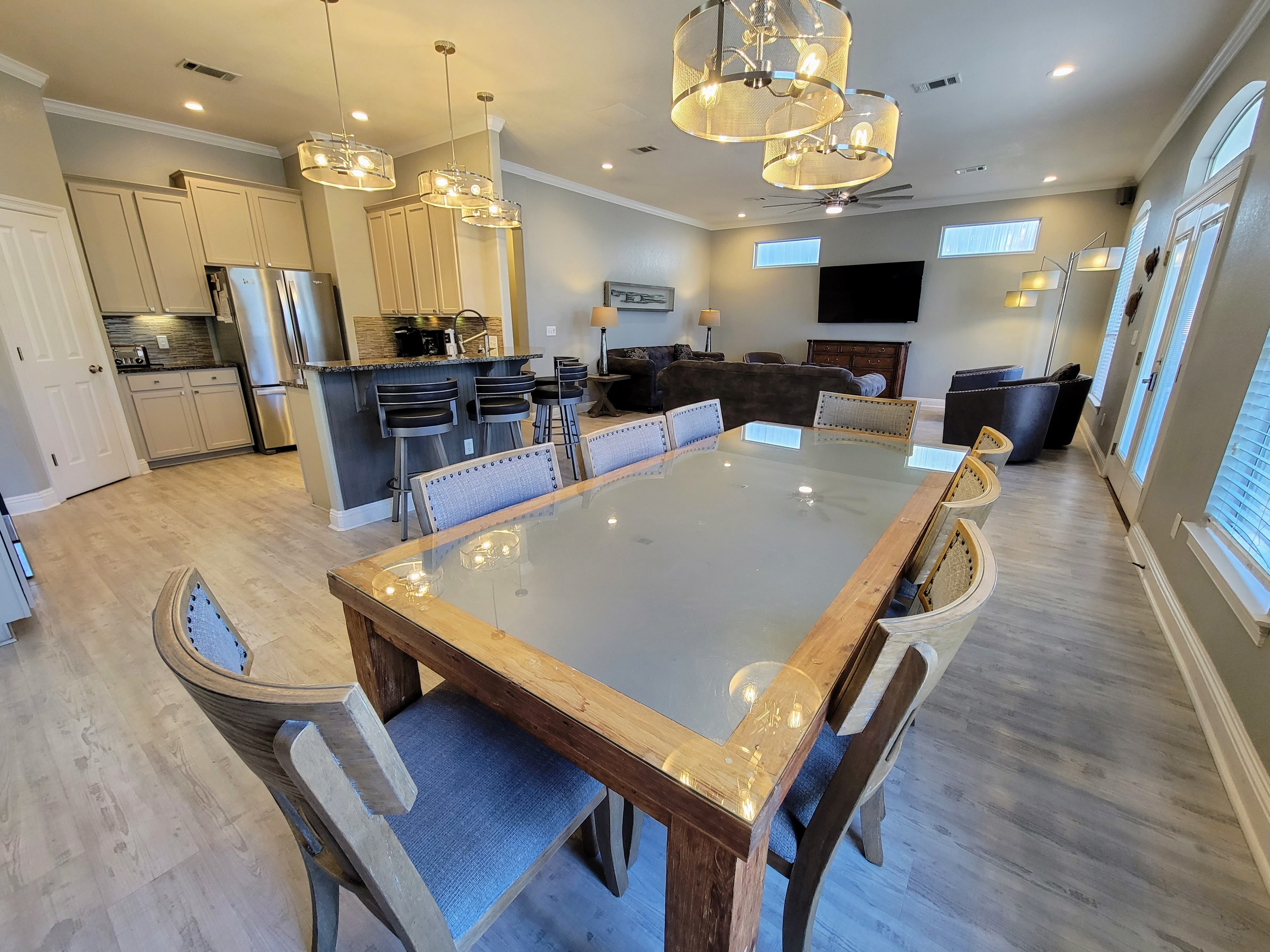 Open Dining and Kitchen