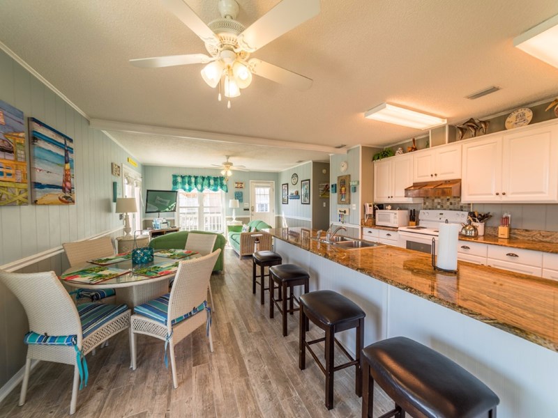 Kitchen is open to the living room and a great place to gather.