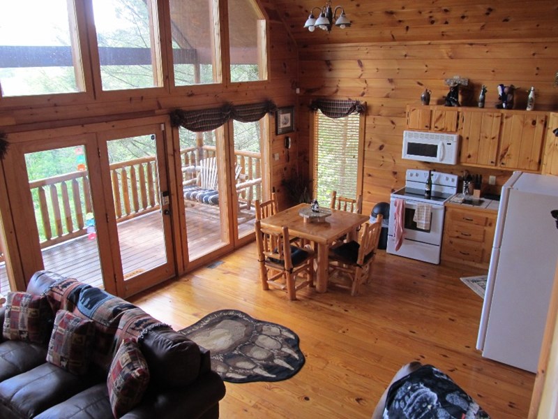Inside entrance to cabin